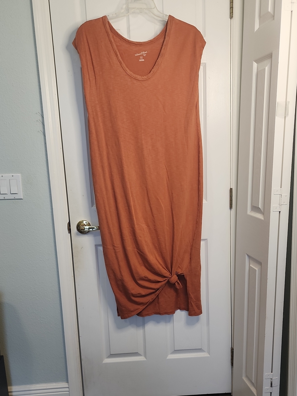 Universal Thread Rust Knotted Hem Sleeveless Tunic